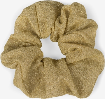 styleBREAKER Haarschmuck 'Glitzer Scrunchie Haargummi' in Gold: Vorderseite