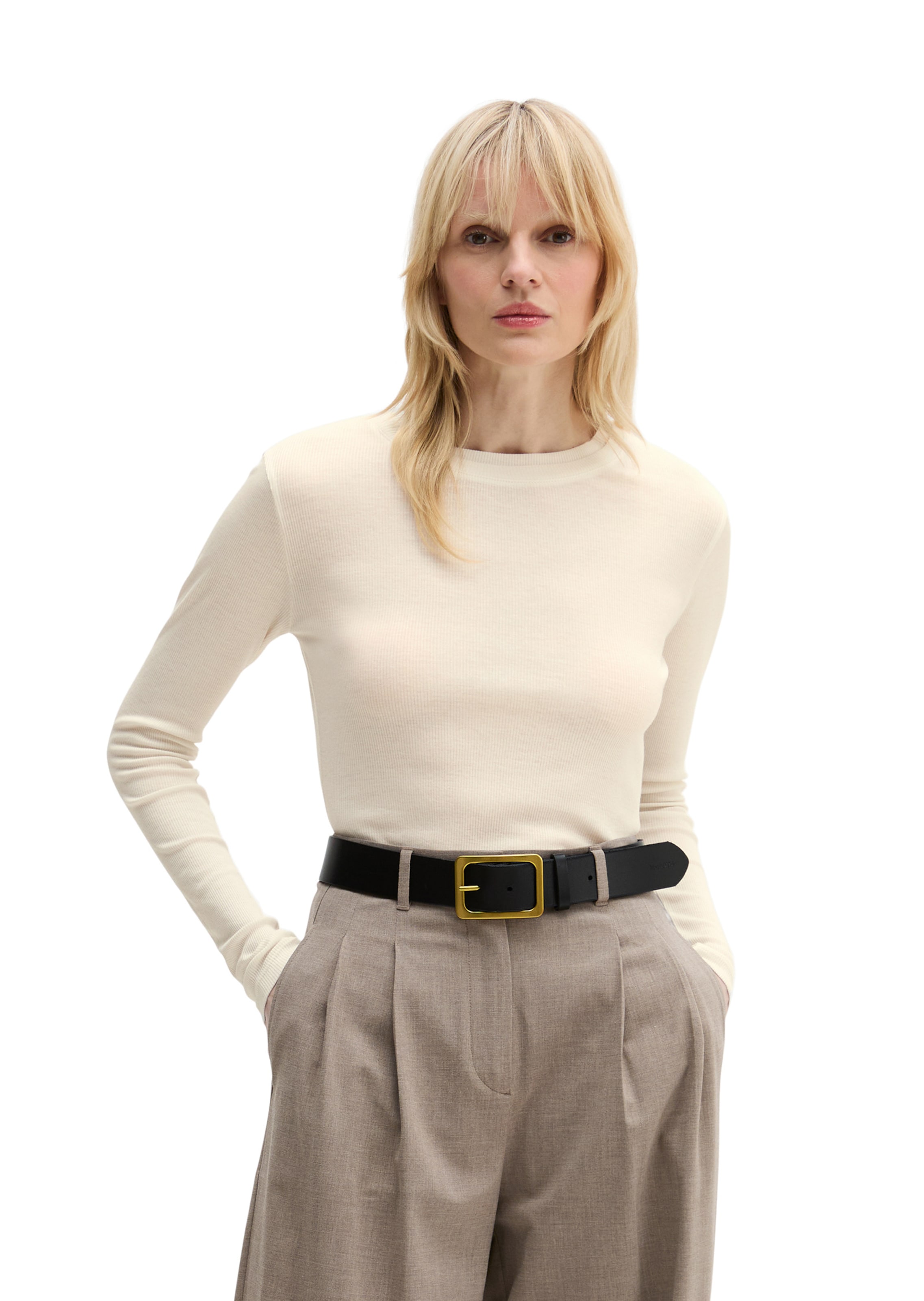 Marc O'Polo Shirt in Beige: front