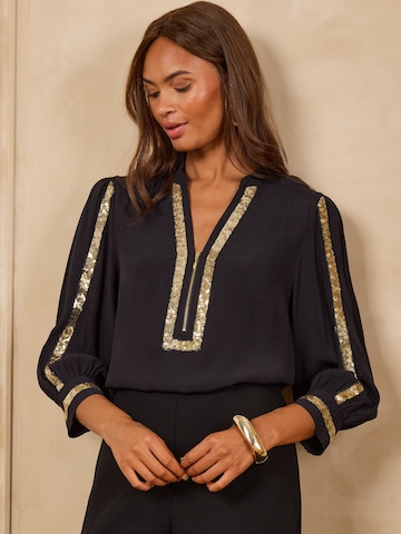 love & roses - Blusa en negro