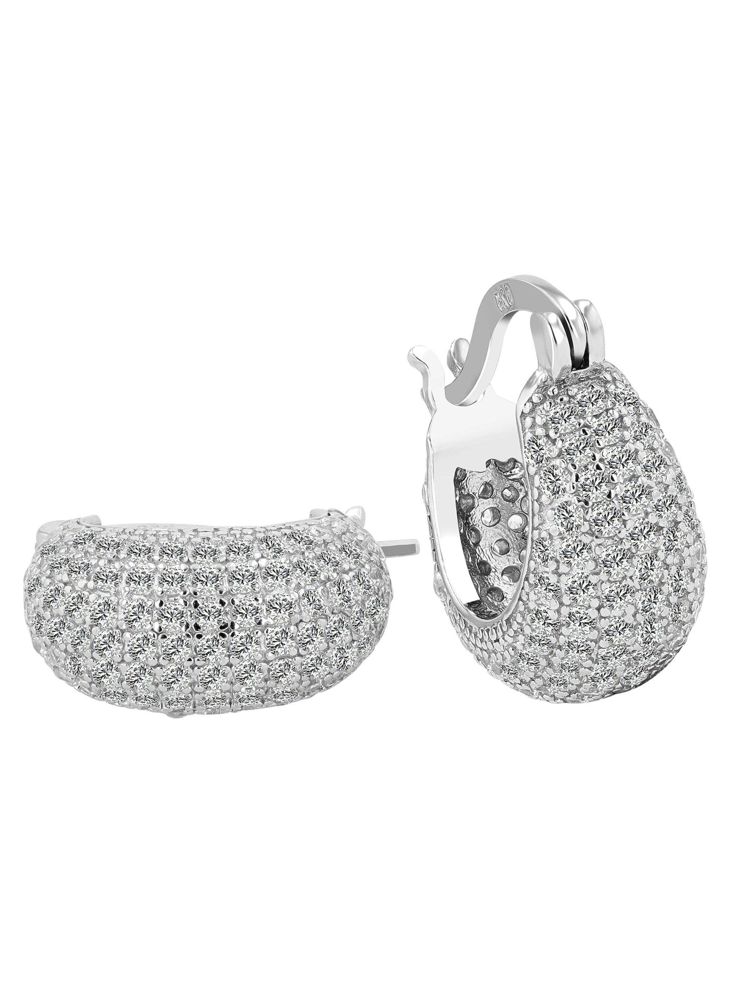 Akzent Earrings 'Oliv, 925 Sterlingsilber, langlebig' in Silver
