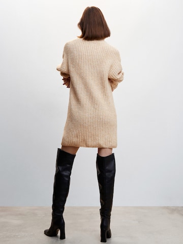 MANGO Knitted dress 'Fresa' in Brown