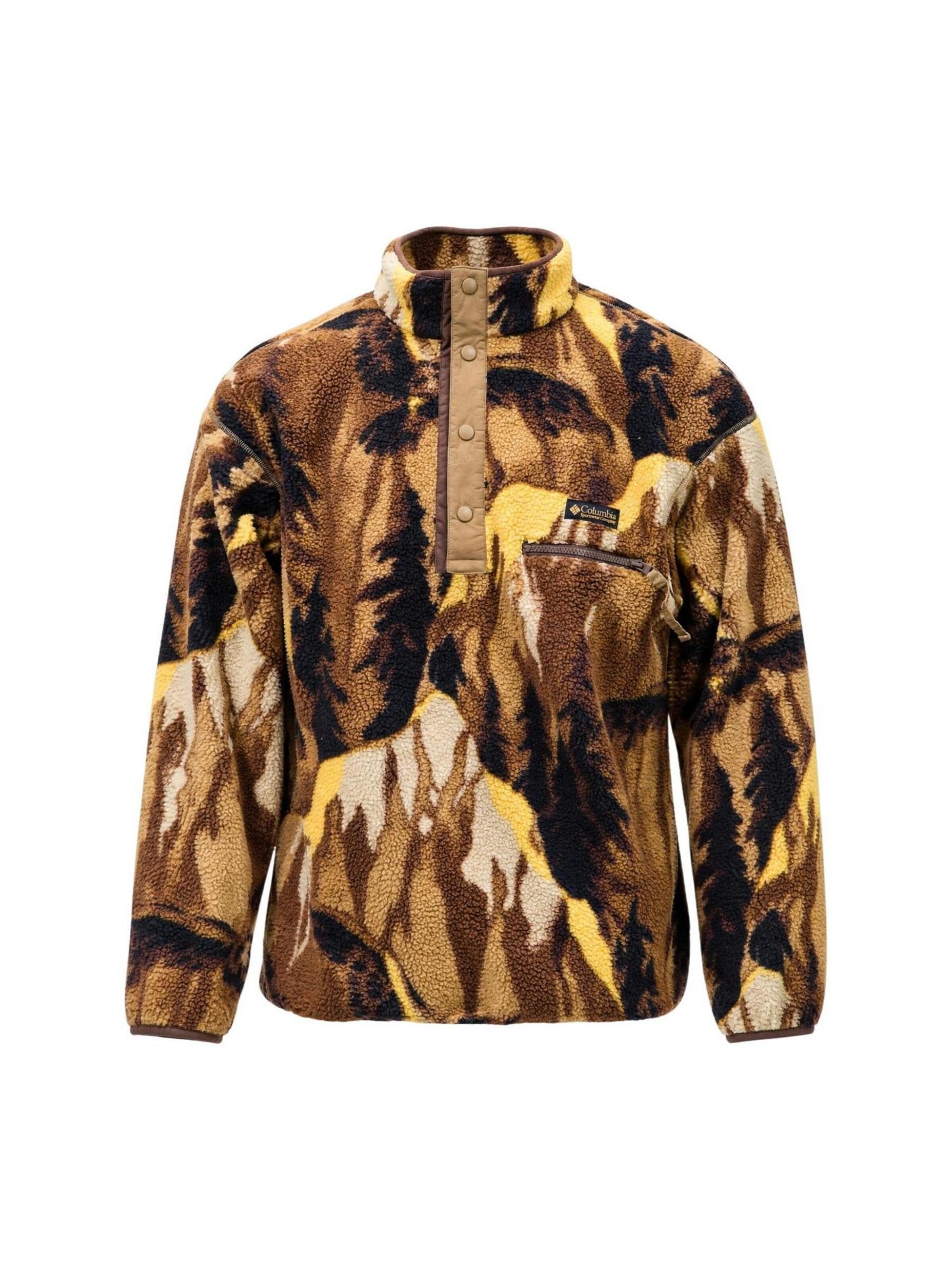 Pullover sportivo 'Helvetia™ II Printed Half Snap Fleece 2098461' di COLUMBIA in giallo: frontale