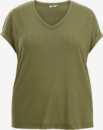 T-shirt WE Fashion en vert : devant