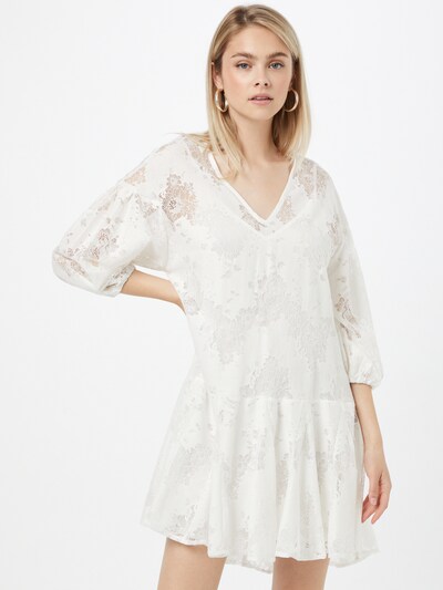 Rochie Freebird pe alb murdar, Vizualizare model