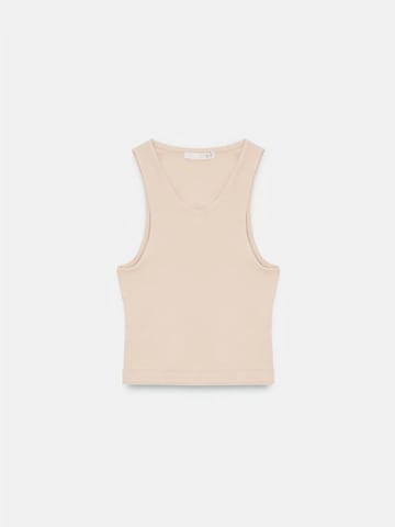 Dilvin Top in Beige: front
