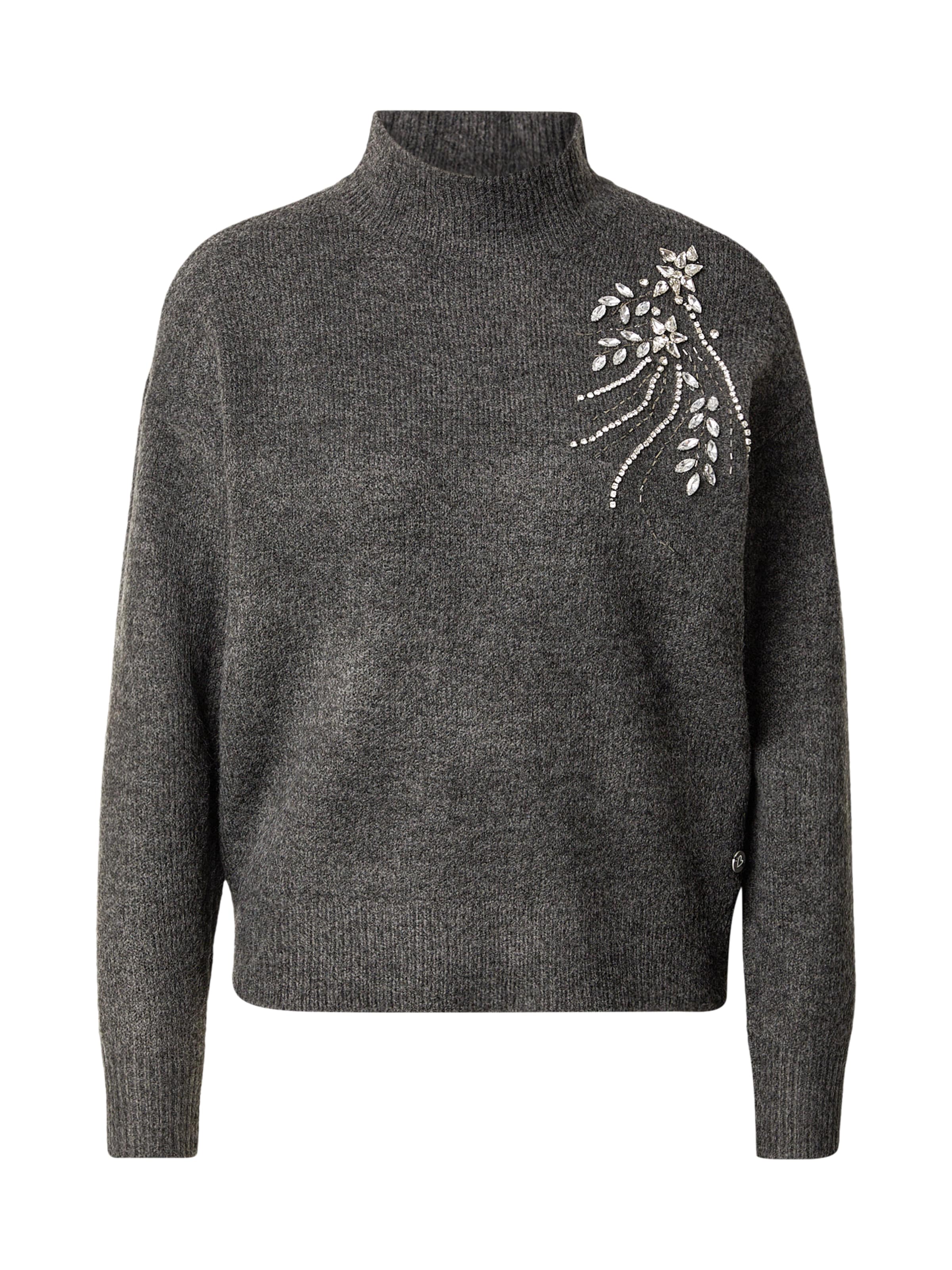 ZABAIONE Sveter 'Mi44lena' - Sivá: predná strana