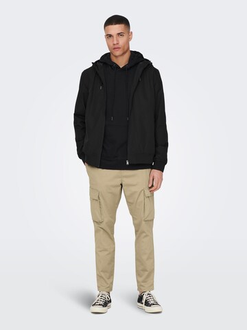 Only & Sons Between-Season Jacket 'Gavin' in Black