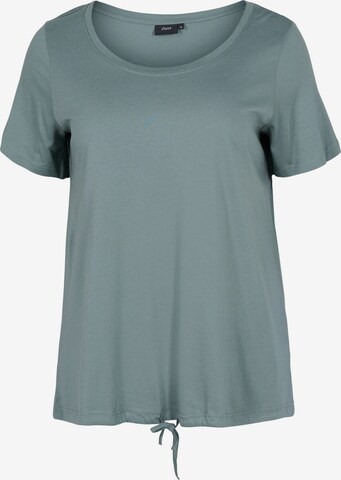 Zizzi Shirt 'Amanda' in Groen: voorkant