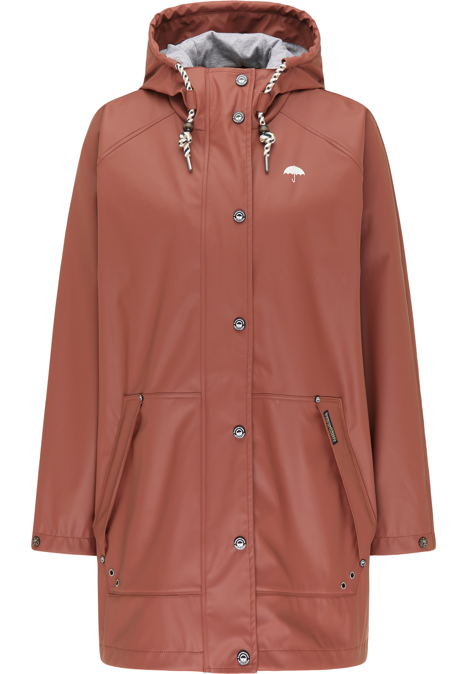 Taglie comode Donna Schmuddelwedda Cappotto funzionale in Rosso Ruggine Taglie comode Donna Schmuddelwedda Cappotto funzionale in Rosso Ruggine