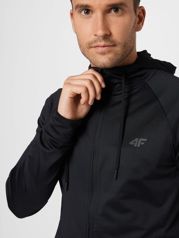 4F Bluza rozpinana sportowa w kolorze czarny