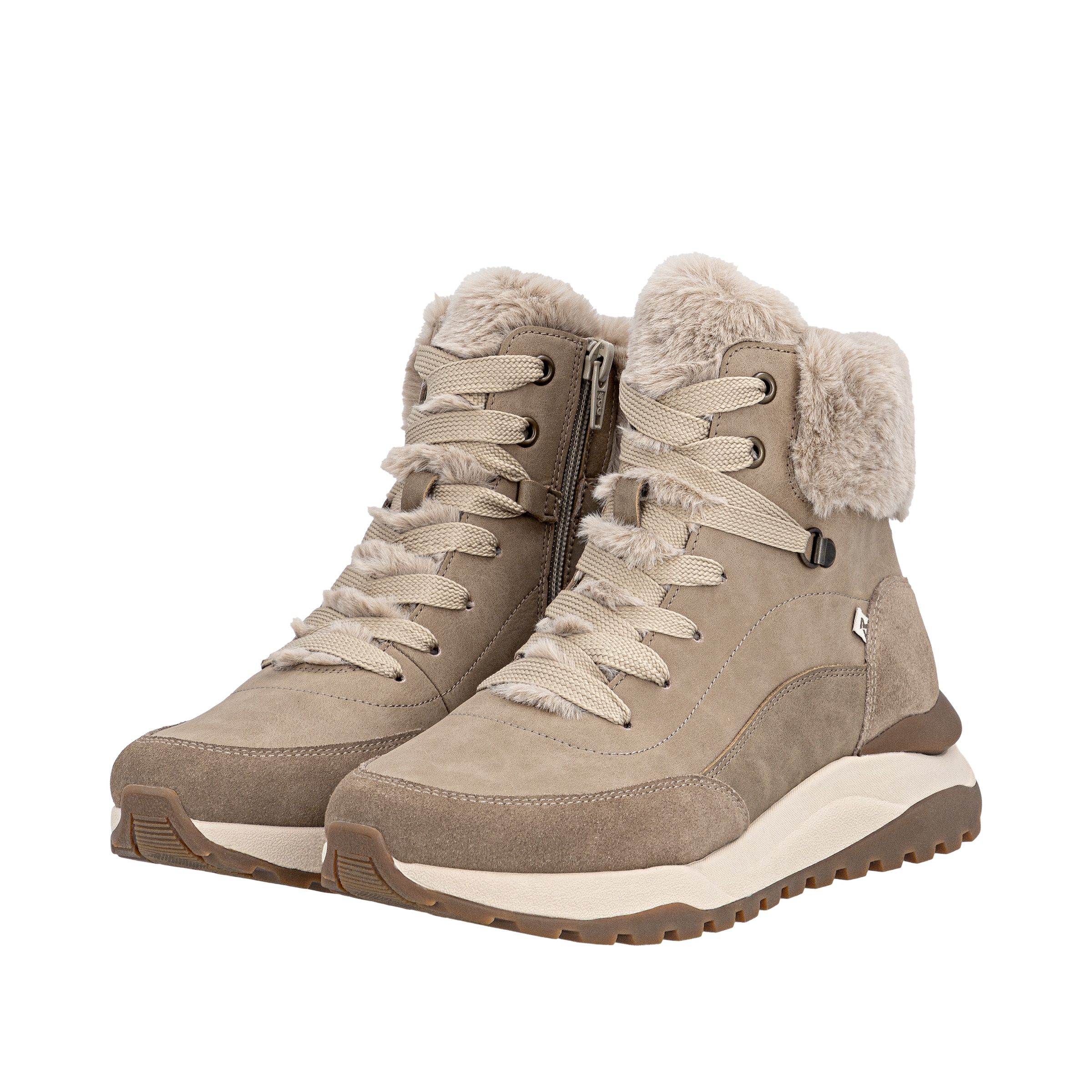Bottines à lacets Rieker en beige