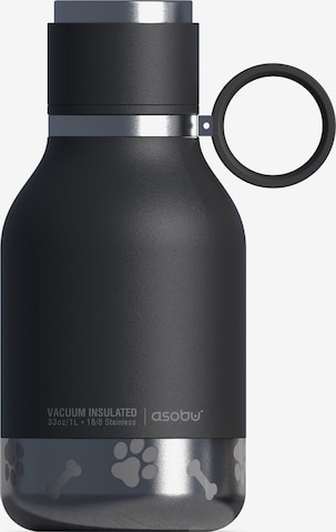 ASOBU Drinking Bottle 'Dog Bowl Bottle' in Black: front