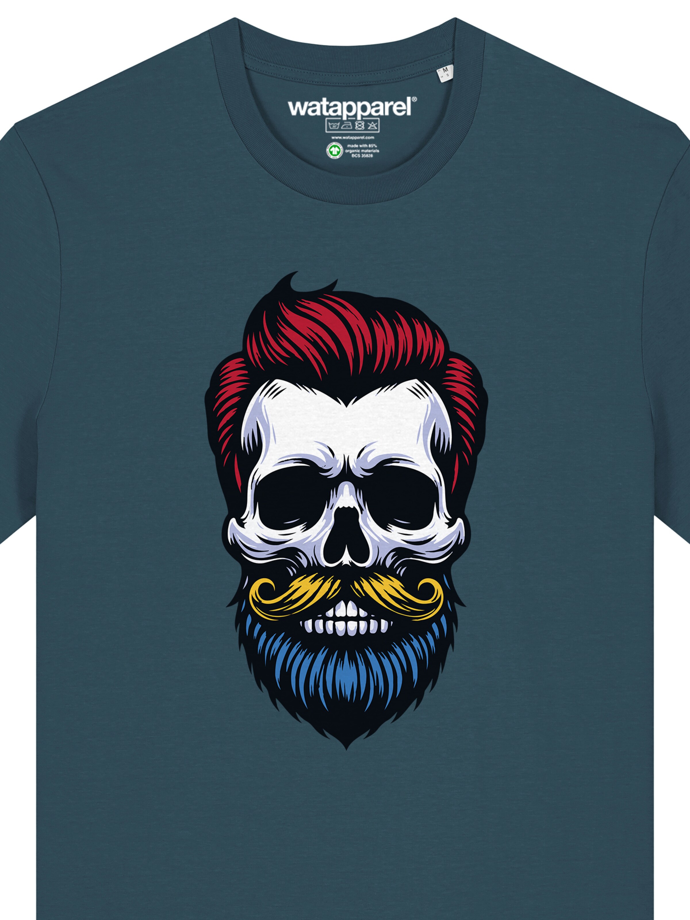 Maglietta 'Hipster Skull' di Watapparel in blu