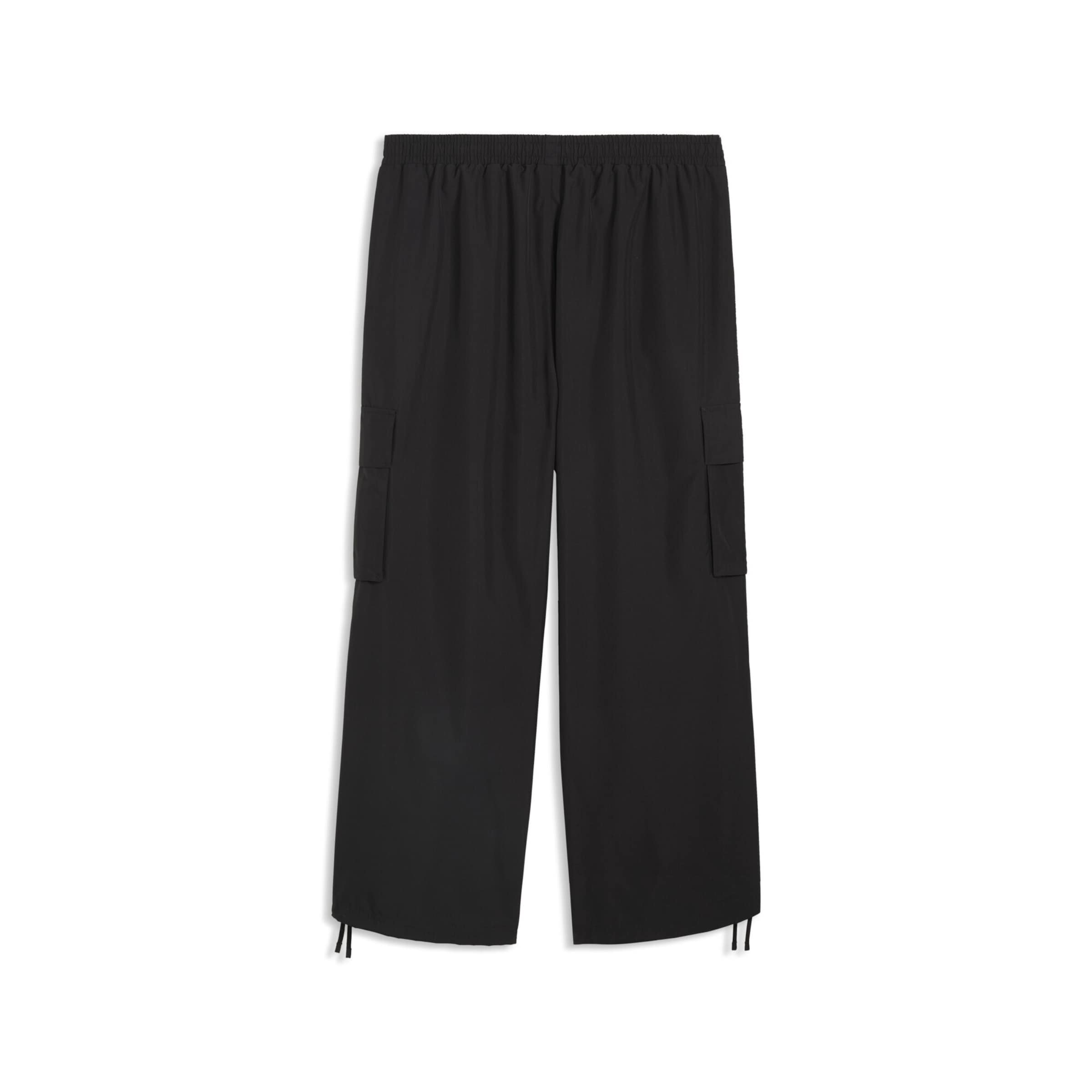 PUMA Wide leg Sportbroek 'Essentials Extreme' in Zwart