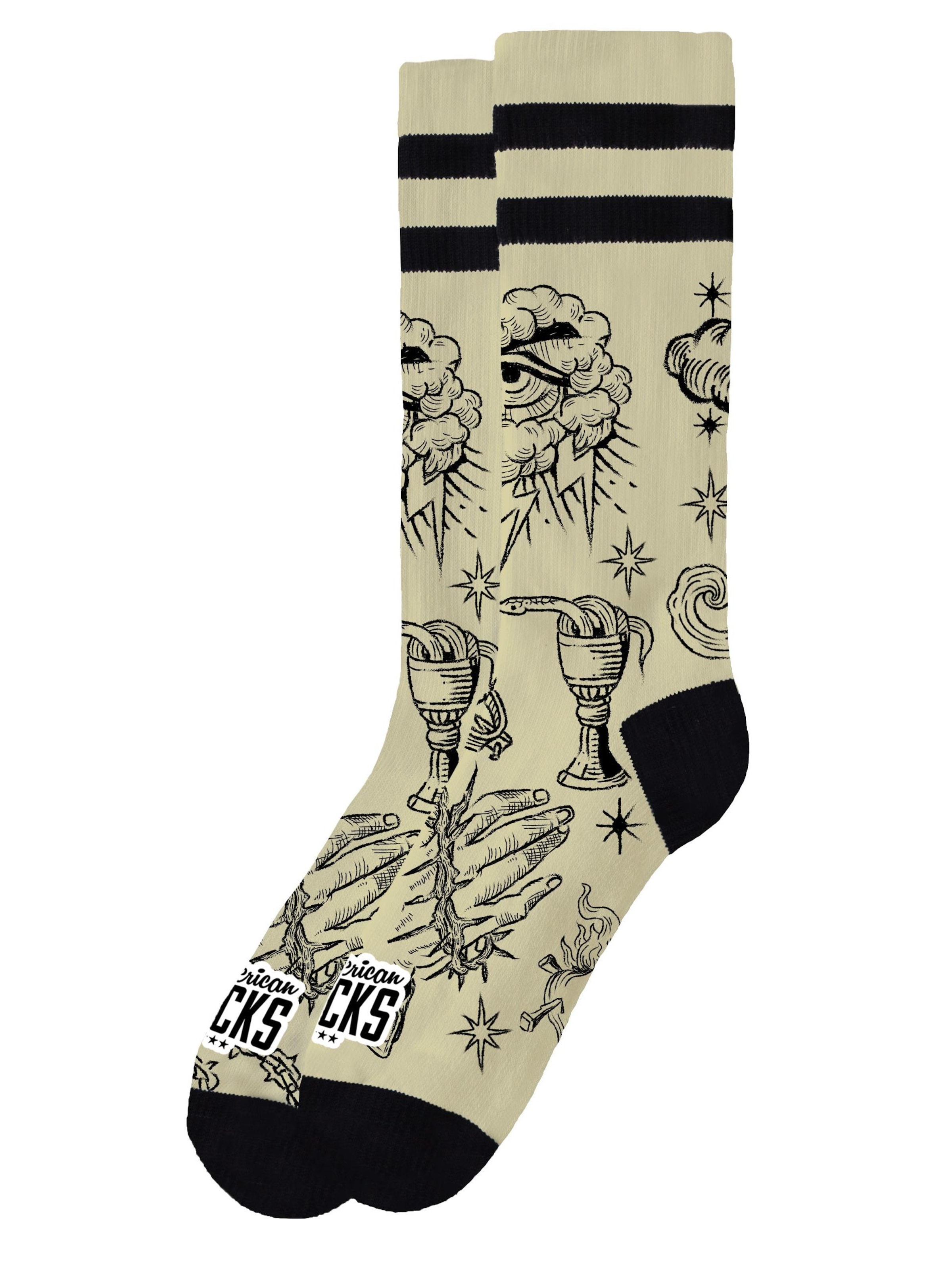 Chaussettes 'Sacred' American Socks en beige