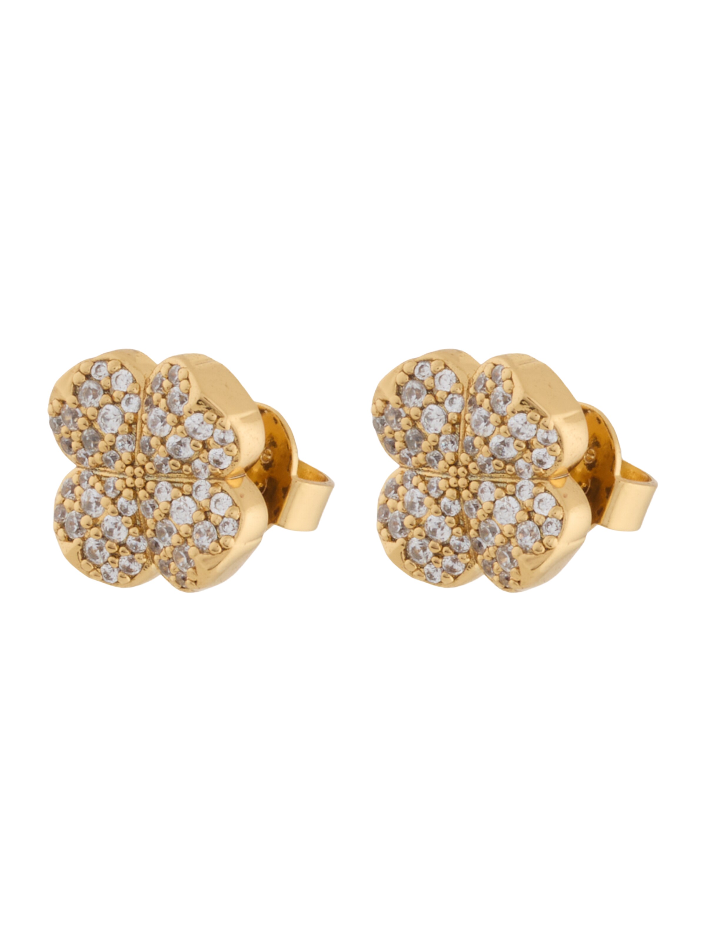 Kate Spade Boucles d'oreilles en or / transparent, Vue avec produit