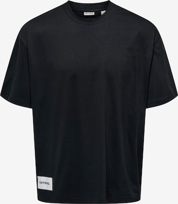 Maglietta 'LALE' di TOM TAILOR in nero: frontale