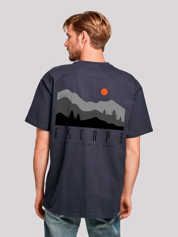 T-Shirt 'Escape Discover the World Forest Landscape' F4NT4STIC en bleu