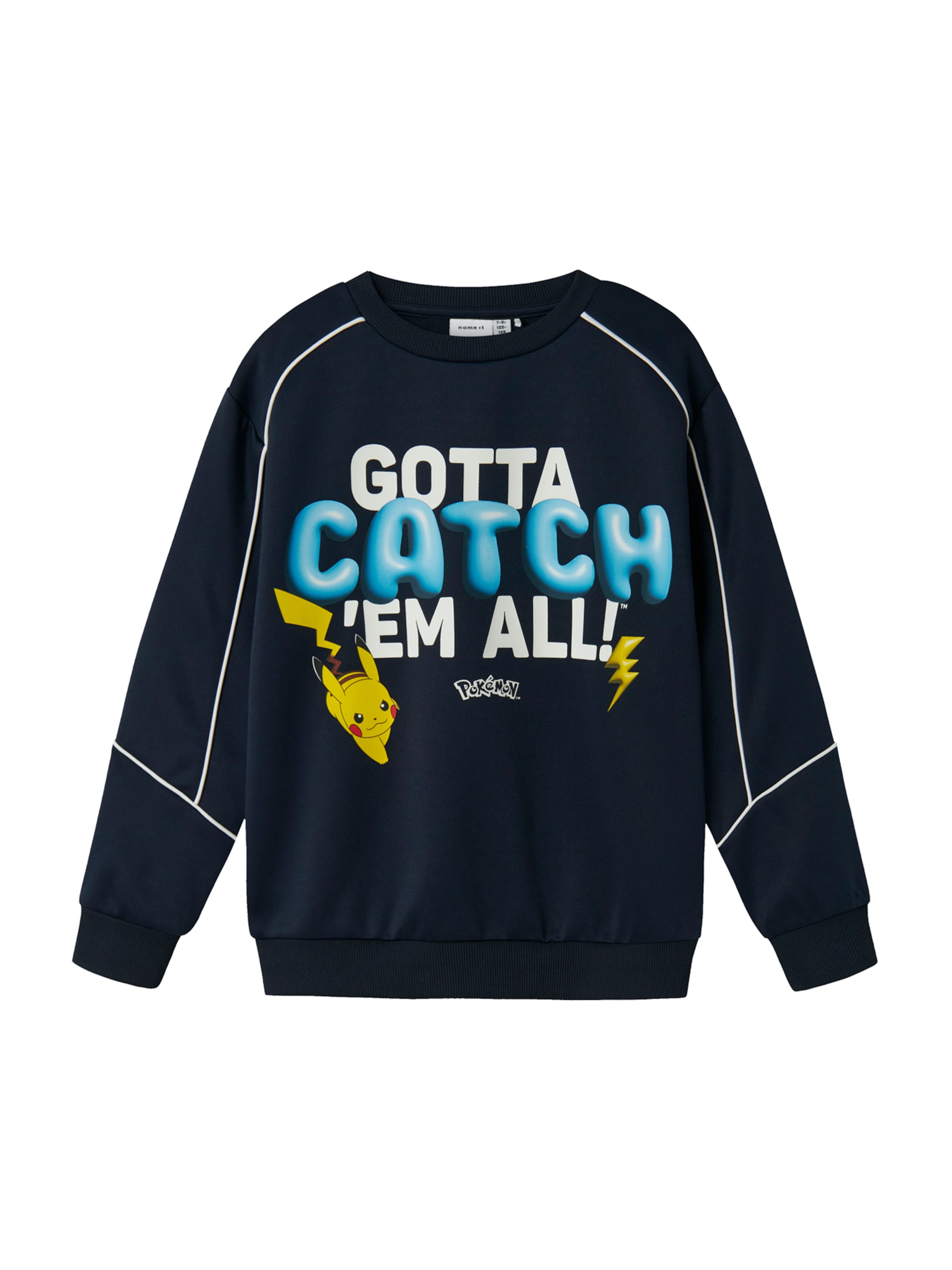 NAME IT Sweatshirt 'NKMSIDNEY POKEMON' in Blue: front