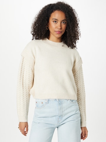 Pullover 'COLTON' di 4th & Reckless in bianco: frontale