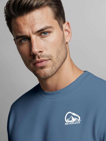 Neverless Sweatshirt 'Climbing Mountain' in Blue