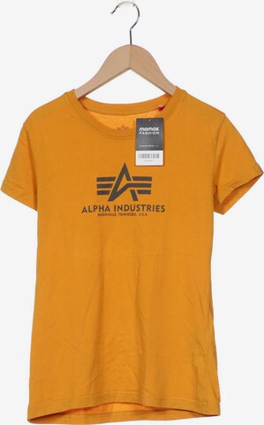 ALPHA INDUSTRIES T-Shirt XS in Orange: predná strana