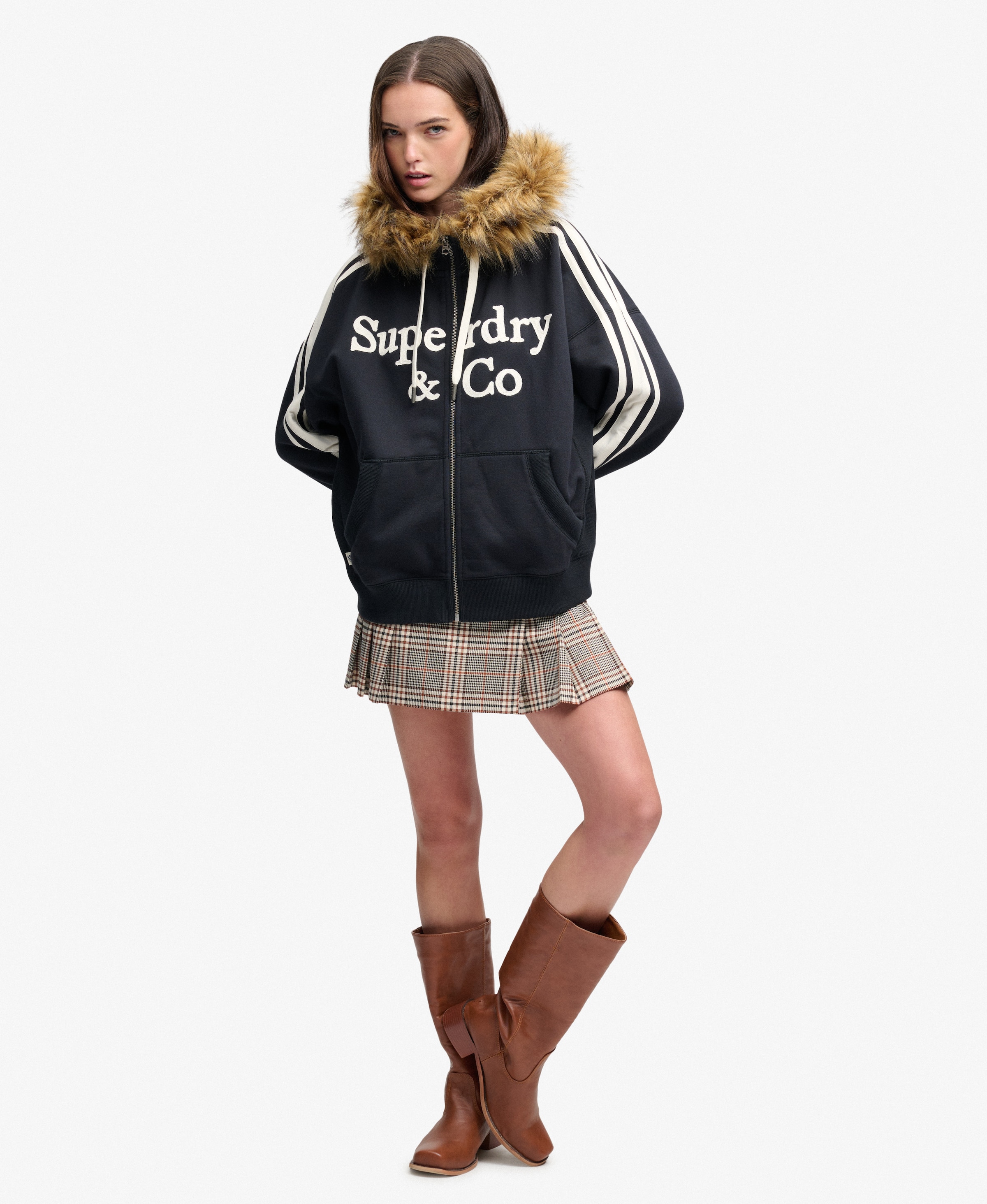 Superdry & Co Sweatvest in Blauw