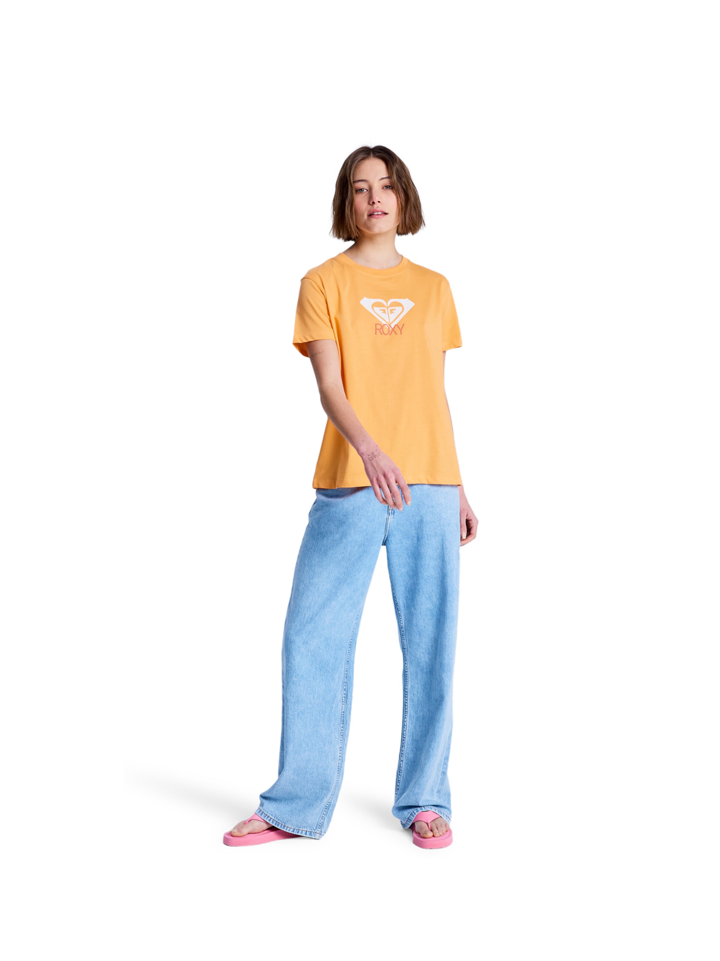 ROXY Performance Shirt 'Ocean Road Art' in Yellow