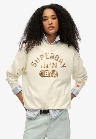 Superdry Sweatshirt in Beige: front