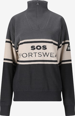 SOS Pullover 'Idre' in Grau: Vorderseite