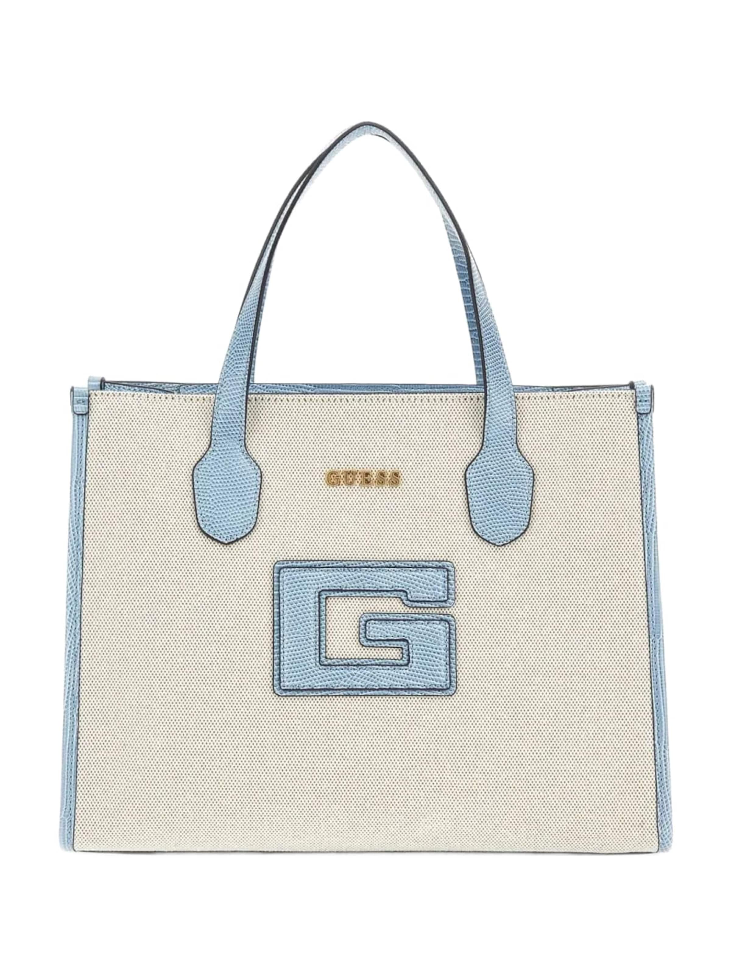 GUESS - Shopper 'Guess Cabas G Status 2 Natural/Light Denim' en beige: frente