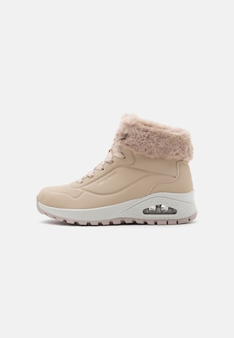 Ghete cu șireturi 'UNO RUGGED' de la SKECHERS pe gri: față