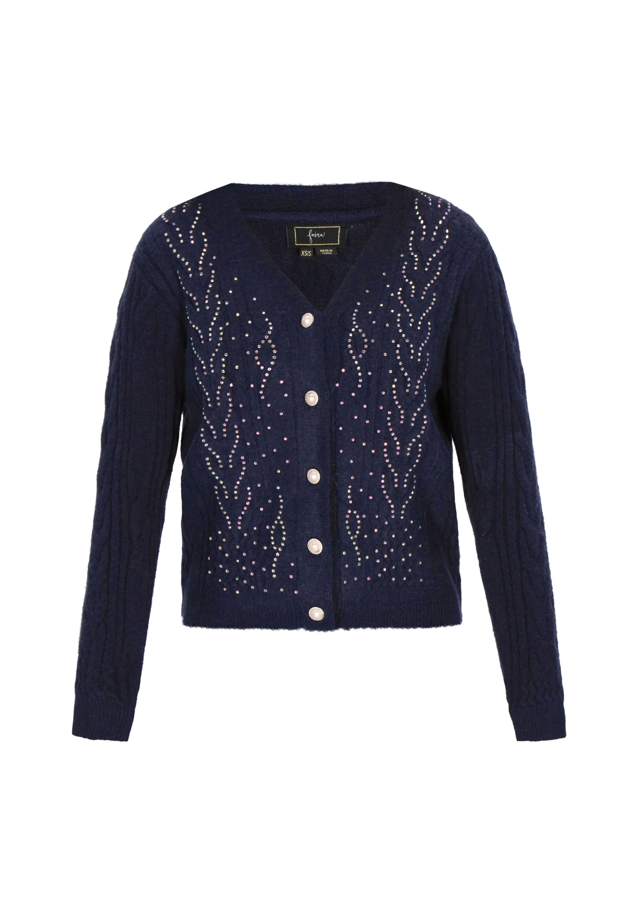 faina - Cárdigan en azul: frente