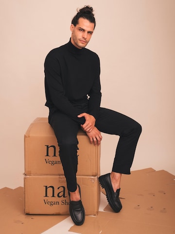 nae Vegan Shoes Slipper 'Cesar' – černá: přední strana