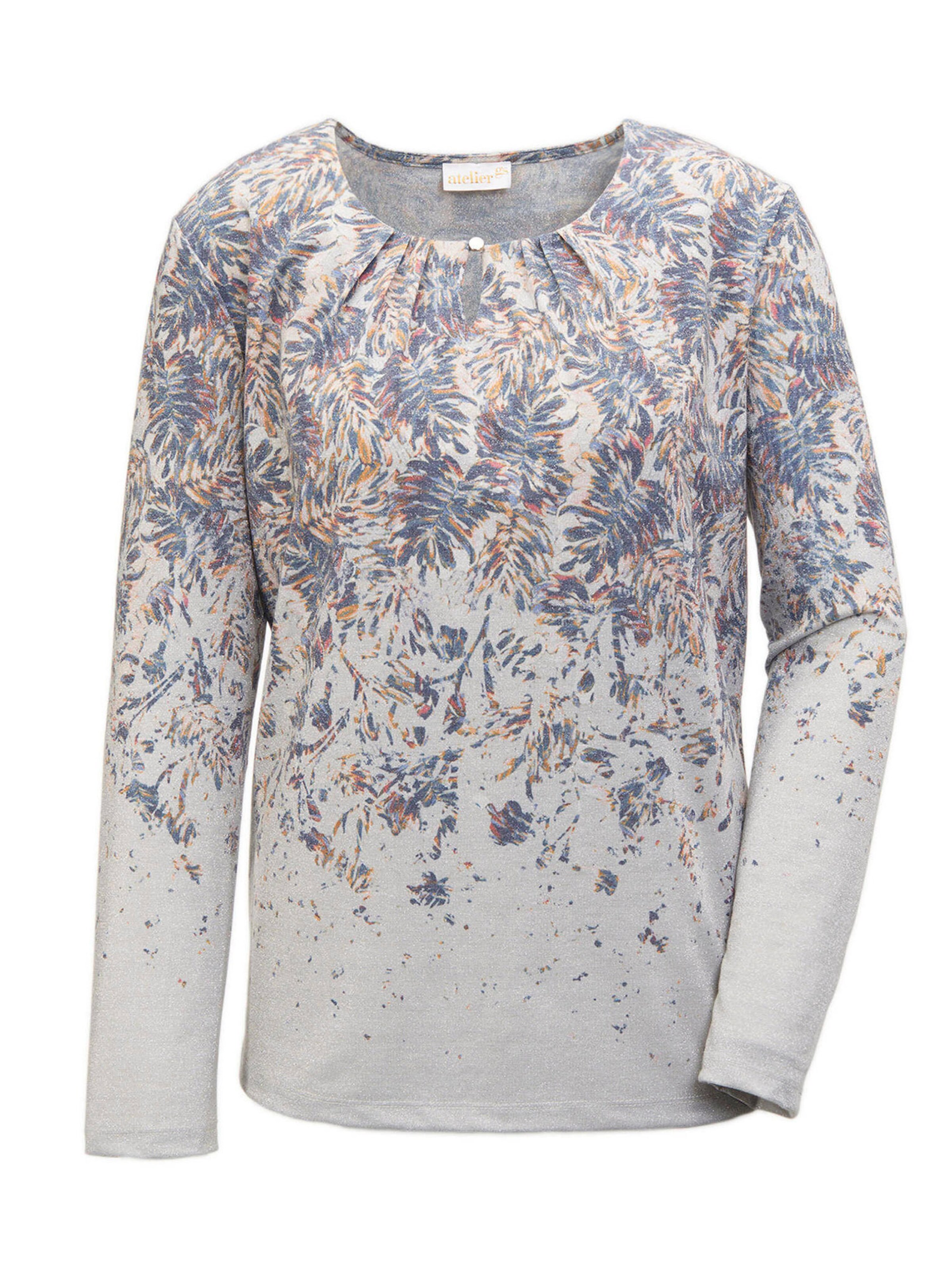 Goldner Shirt in Lila: Vorderseite