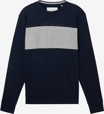 Sweat-shirt TOM TAILOR en bleu : devant