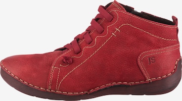 JOSEF SEIBEL Lace-Up Ankle Boots 'Fergey' in Red