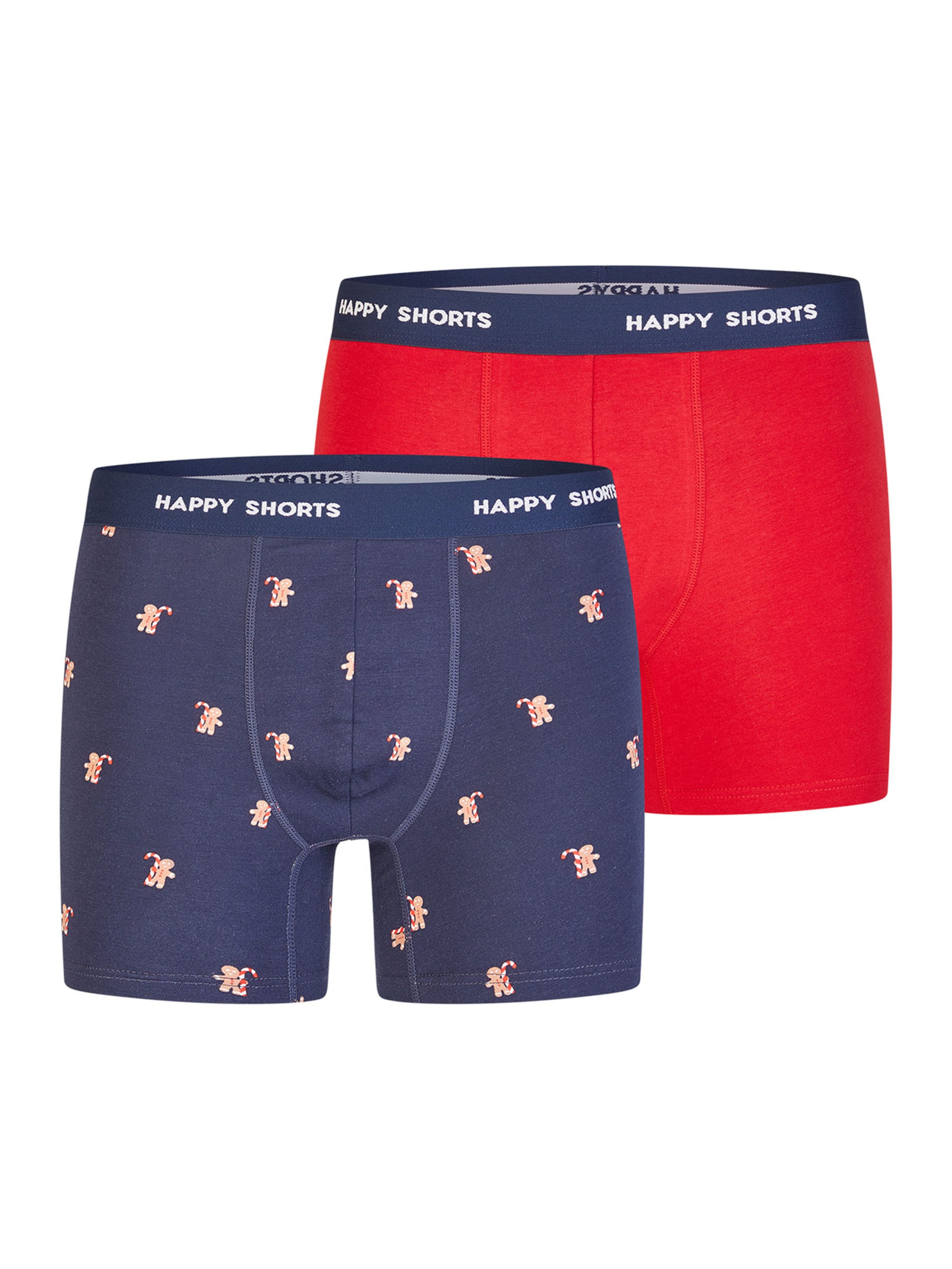 Boxers 'Christmas' Happy Shorts en bleu : devant
