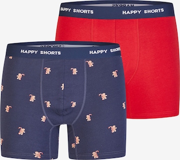Boxers 'Christmas' Happy Shorts en bleu : devant