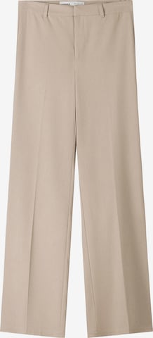 Bershka Zvonové kalhoty Kalhoty s puky – béžová: přední strana