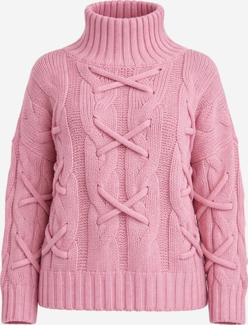 Worldclassca Knit Cardigan 'Strick Pullover mit Stehkragen' in Pink: front