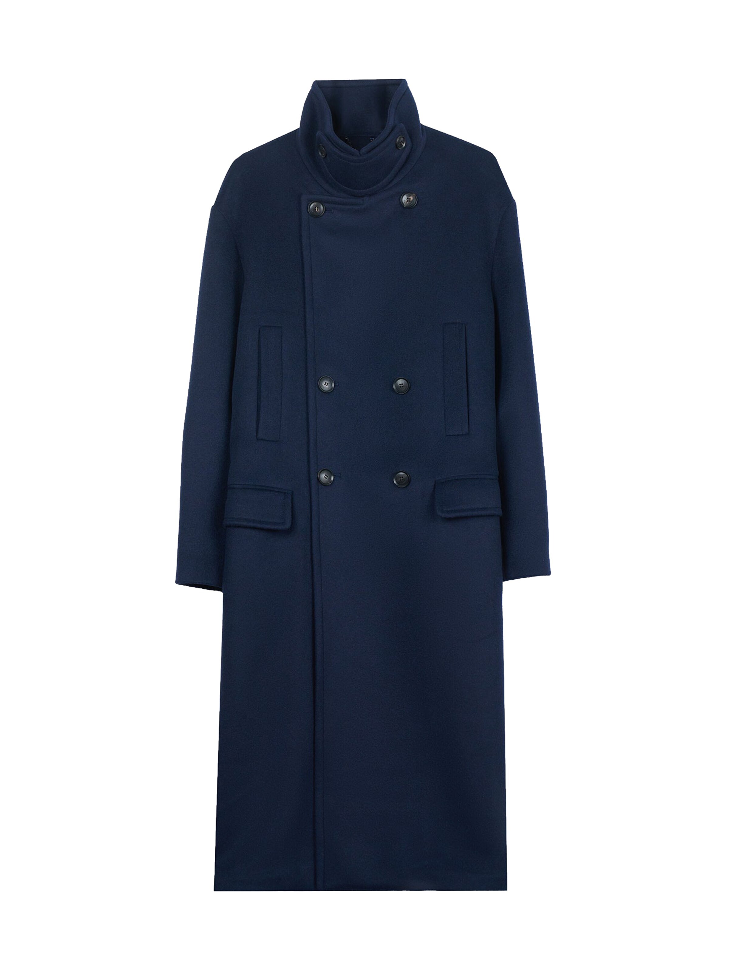 GOBI Cashmere Manteau mi-saison 'Unisex Cashmere Trench Coat' en M en bleu marine, Vue avec produit