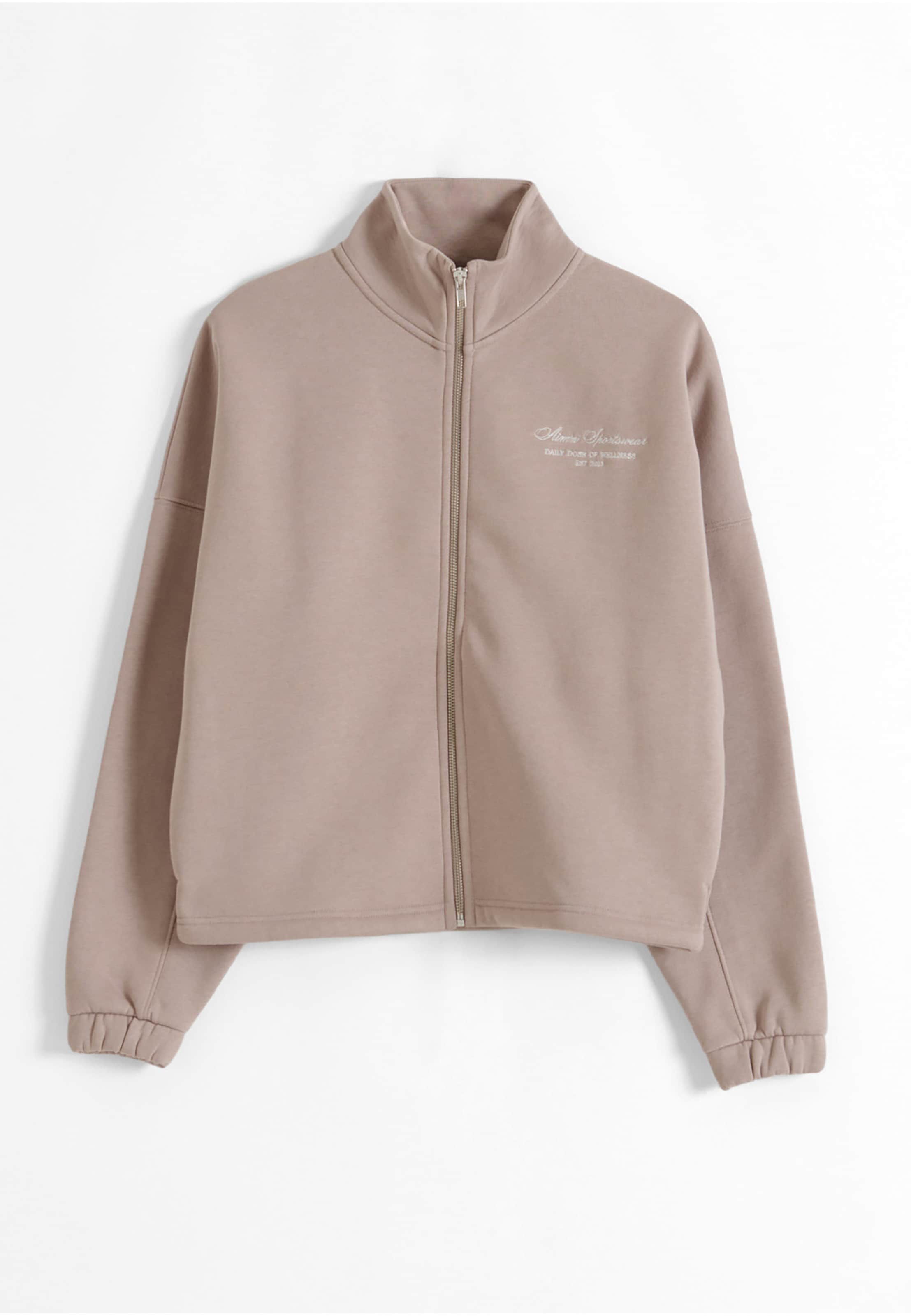 Veste de survêtement Aim'n en marron : devant