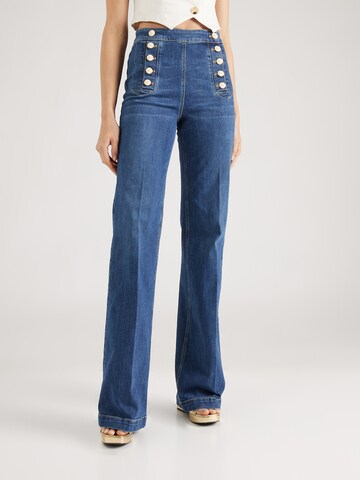 Elisabetta Franchi Wide leg Jeans i blå: framsida