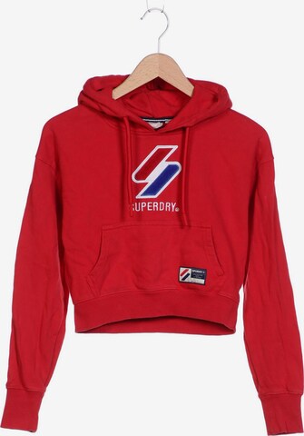 Superdry Sweatshirt & Zip-Up Hoodie in S in Red: front