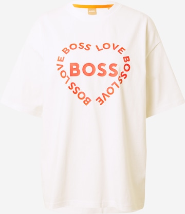 BOSS Orange Shirt 'Ebase' in Wit: voorkant
