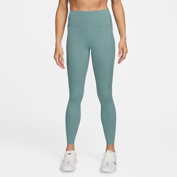 NIKE Skinny Workout Pants 'Swift' in Green: front