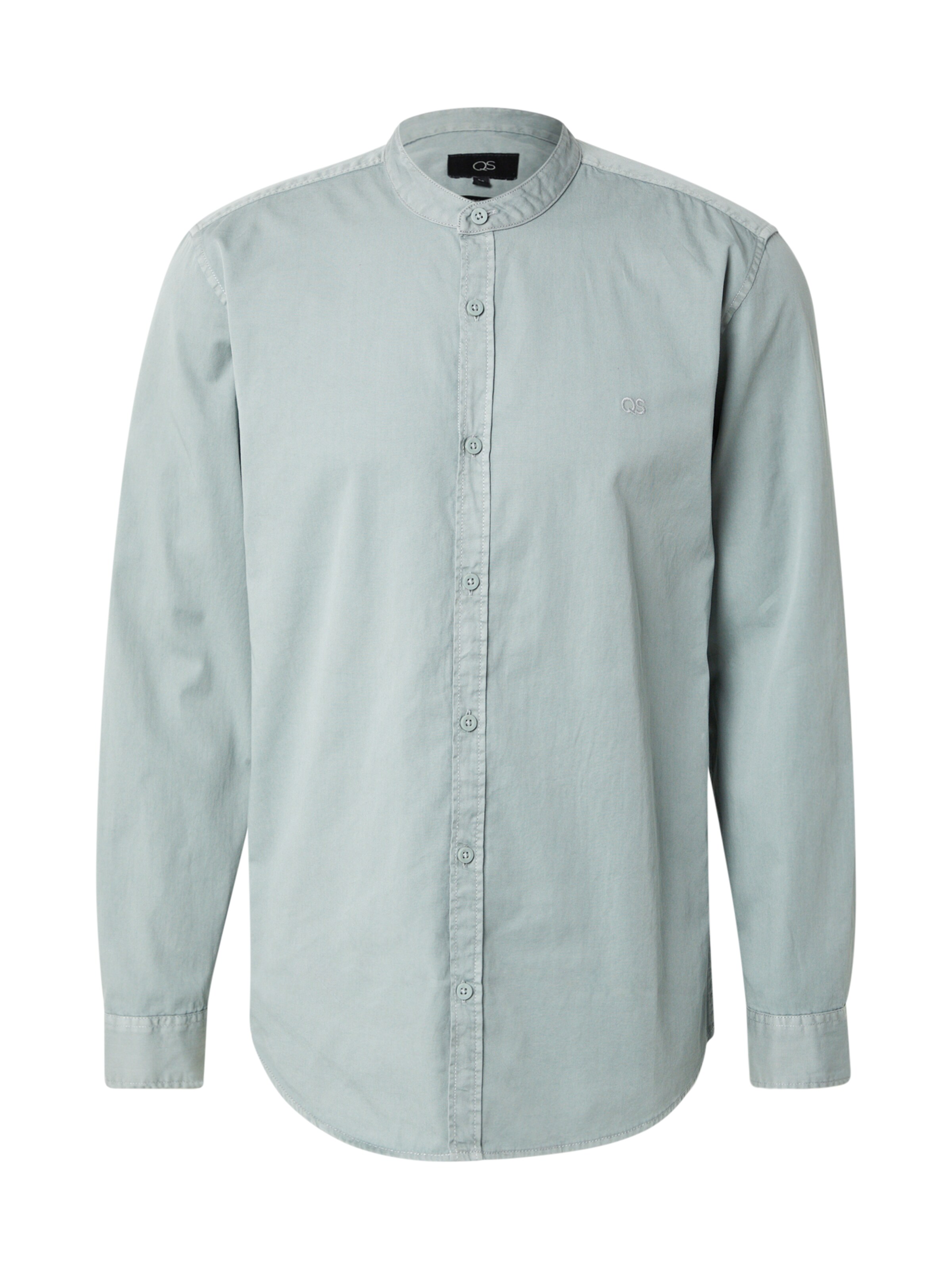 QS Regular Fit Hemd in Grün: Vorderseite