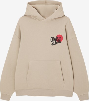 Pull&Bear Sweatshirt in Beige: predná strana