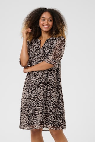Cream Dress 'CRYuna' in Brown: front